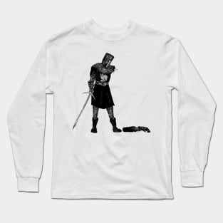 Black Knight Stencil Long Sleeve T-Shirt